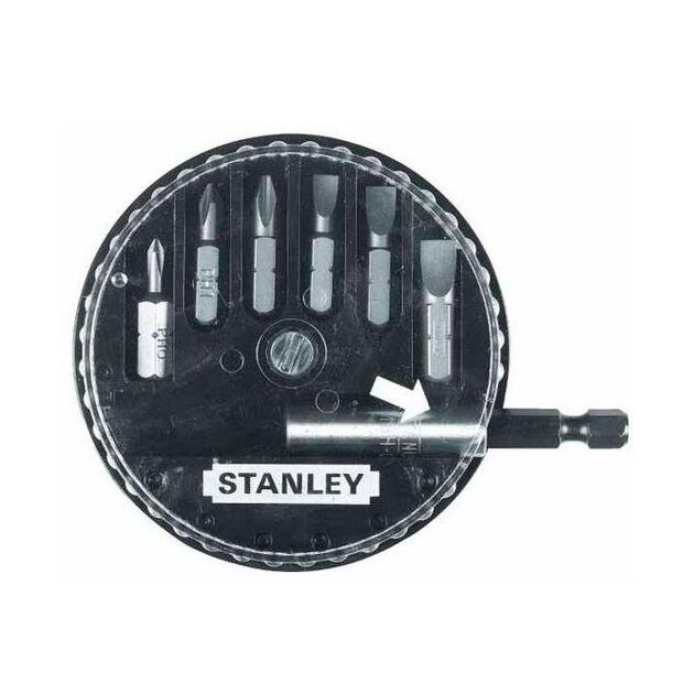 Набор бит 7 шт. (25 мм) с магнитным держателем ¼ STANLEY, фото , изображение 2 | SNABZHENIE.com.ua