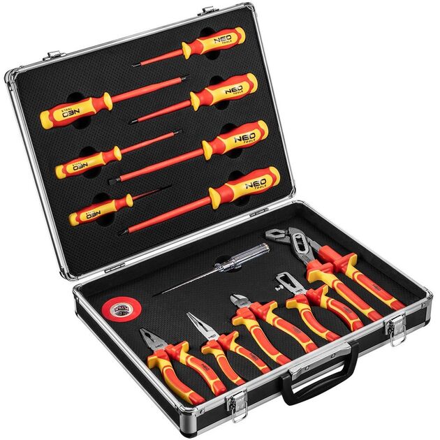 Набір шарнірно-губцевого інструменту з викрутками 1000 В, 13 шт NEO, фото  | SNABZHENIE.com.ua