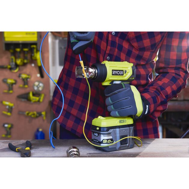 Ryobi Фен будівельний ONE+ R18HG-0 18В, 0 - 470° C, 170л /хв (без АКБ і ЗП), фото , изображение 3 | SNABZHENIE.com.ua