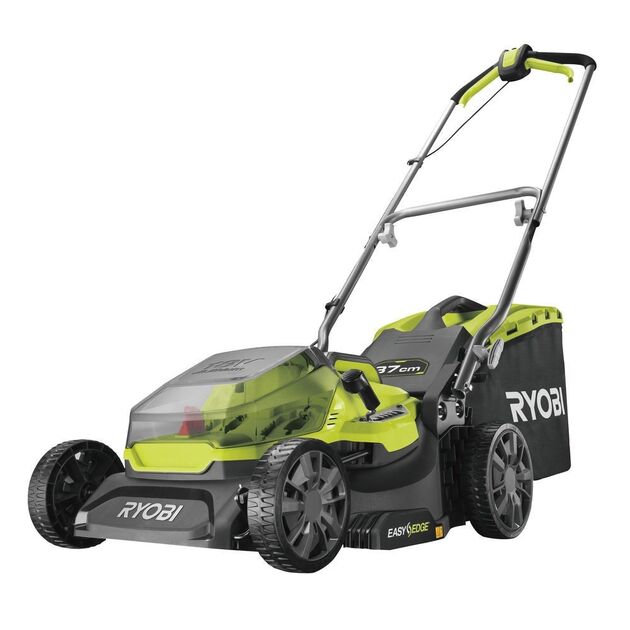 Ryobi Газонокосарка акумуляторна RY18LM37A-140 ONE+ 18В акб 1х4А·год 37см 45л 25-70см EasyEdge мульчування 16кг, фото , зображення 2 | SNABZHENIE.com.ua
