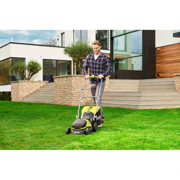 Ryobi Газонокосарка акумуляторна RY18LM37A-140 ONE+ 18В акб 1х4А·год 37см 45л 25-70см EasyEdge мульчування 16кг, фото , зображення 3 | SNABZHENIE.com.ua