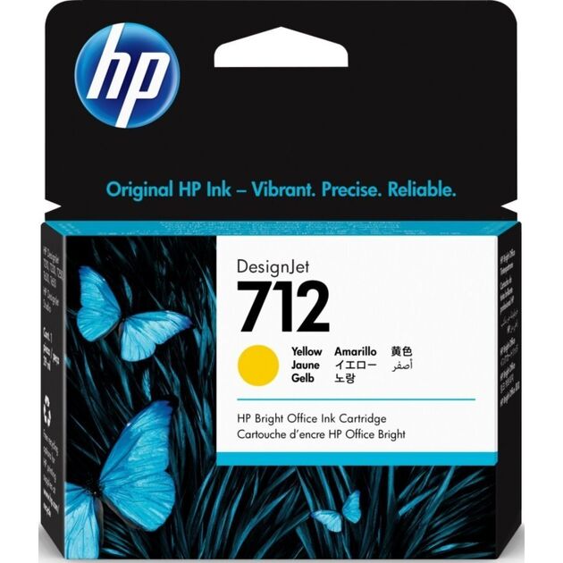 Картридж струменевий HP 712 DesignJet T230/T630/T650 Yellow 29ml, фото , изображение 2 | SNABZHENIE.com.ua