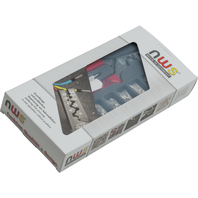 Кліщі обтискні NWS: Ø=0,75-16 мм, з муфтами, індикатором, футляр, фото , изображение 2 | SNABZHENIE.com.ua