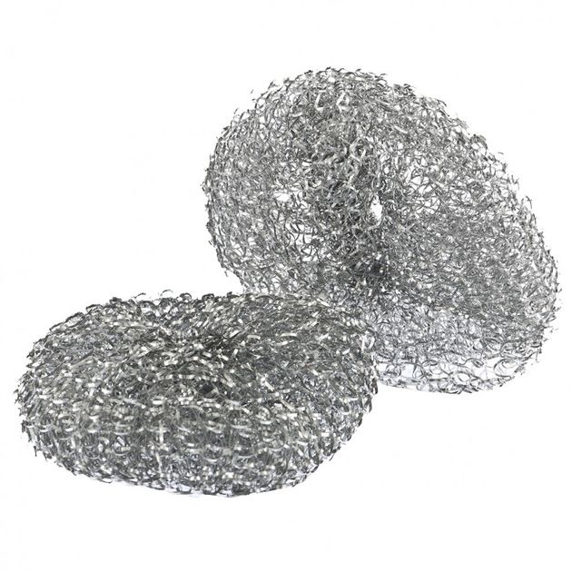 Скраб для посуду, 2 шт, металевий, Elfe (92370E), фото , зображення 2 | SNABZHENIE.com.ua