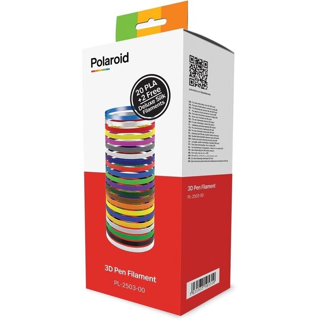 Картридж для 3D ручки Polaroid PLA, 1.75мм, нитка, 22 шт, мікс, фото  | SNABZHENIE.com.ua