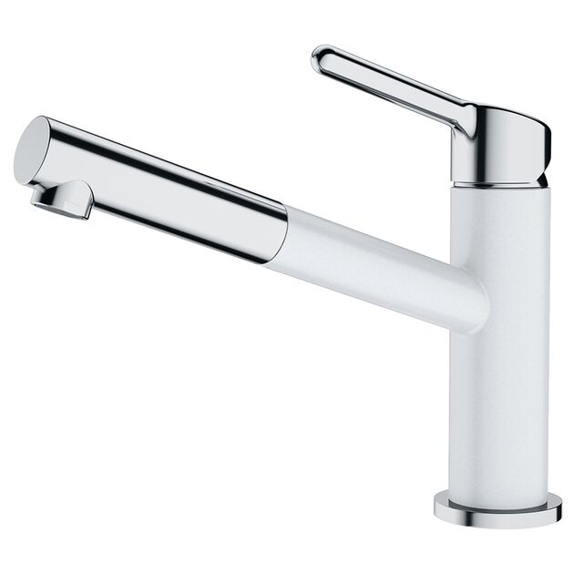 Змішувач для кухні Franke Orbit, довж.виливу - 225мм, витяжний, 1важіль, хром-білий, фото , изображение 2 | SNABZHENIE.com.ua