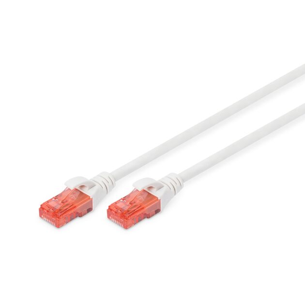 Патч-корд DIGITUS CAT 6 UTP, 1м, AWG 26/7, Cu, LSZH, білий, фото , зображення 2 | SNABZHENIE.com.ua