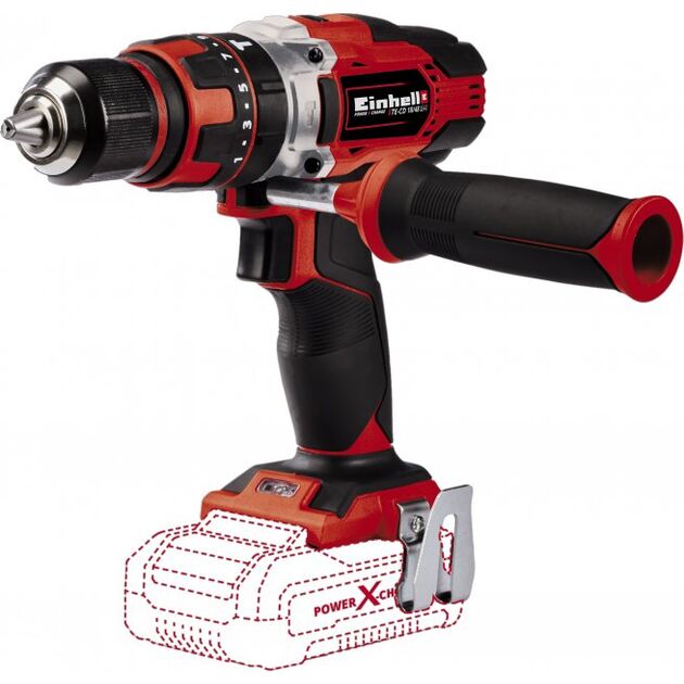 Einhell Шуруповерт ударний TE-CD 18/48 Li-i акум., Solo, 18 В, 48 Нм, 1.5 кг, фото , изображение 2 | SNABZHENIE.com.ua
