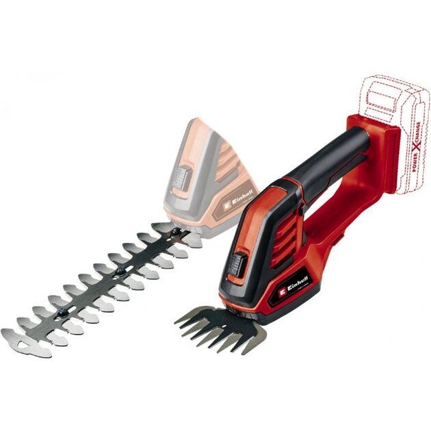Einhell Ножиці для трави GE-CG 18/100 Li-Solo, PXC, акум., 100мм, 1.06кг (без АКБ та ЗП), фото , зображення 2 | SNABZHENIE.com.ua