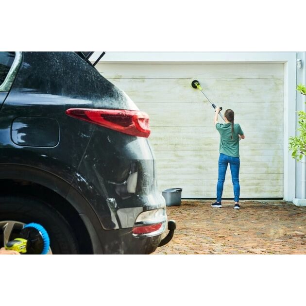 Ryobi Щітка телескопічна R18TPS-0, акумуляторна ONE+ 18В, щітка 15см, 210об/хв, довжина ручки 1-1.4м, IPX7, 2.1кг (без АКБ та ЗП), фото , изображение 3 | SNABZHENIE.com.ua
