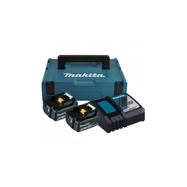 Makita Набір акумуляторів + зарядний пристрій 198116-4, LXT BL1860B x 2шт (18В, 6Ач) + DC18RC, кейс Makpac, фото , зображення 3 | SNABZHENIE.com.ua