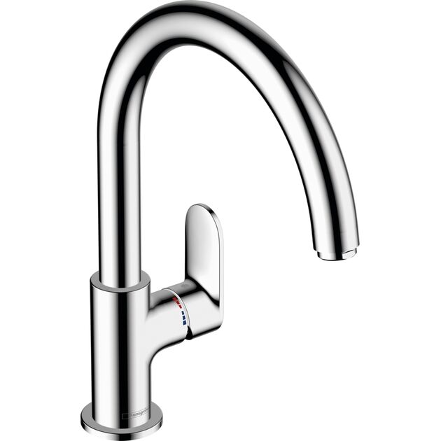Змішувач для кухні Hansgrohe Vernis Blend M35, довж.виливу - 221мм, поворотний, 1важіль, KM260, хром, фото  | SNABZHENIE.com.ua