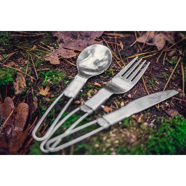 Туристические столовые приборы 3 в 1, фото , изображение 3 | SNABZHENIE.com.ua