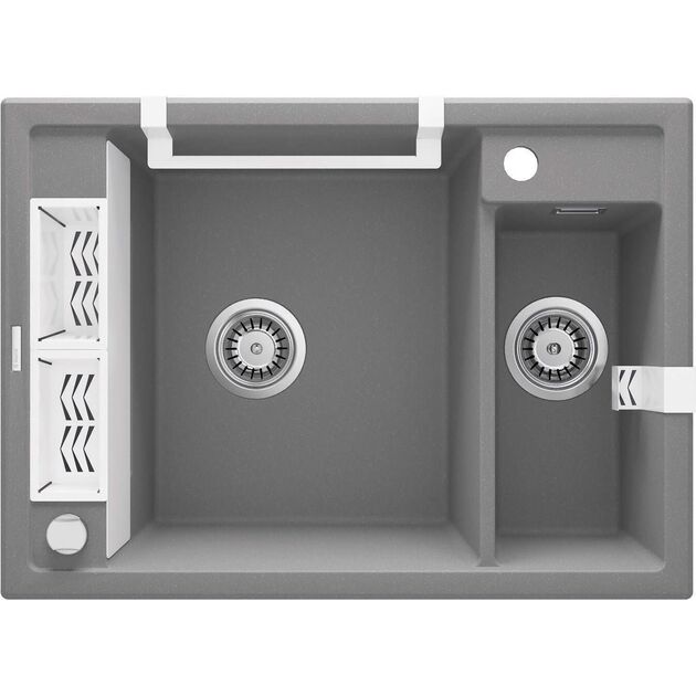 Набір аксесуарів Deante Magnetic для кухонної мийки, білий, фото , зображення 3 | SNABZHENIE.com.ua