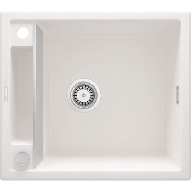 Мийка кухонна Deante Magnetic, граніт, квадрат, без крила, 560х500х219мм, чаша - 1, накладна, алебастр, фото  | SNABZHENIE.com.ua