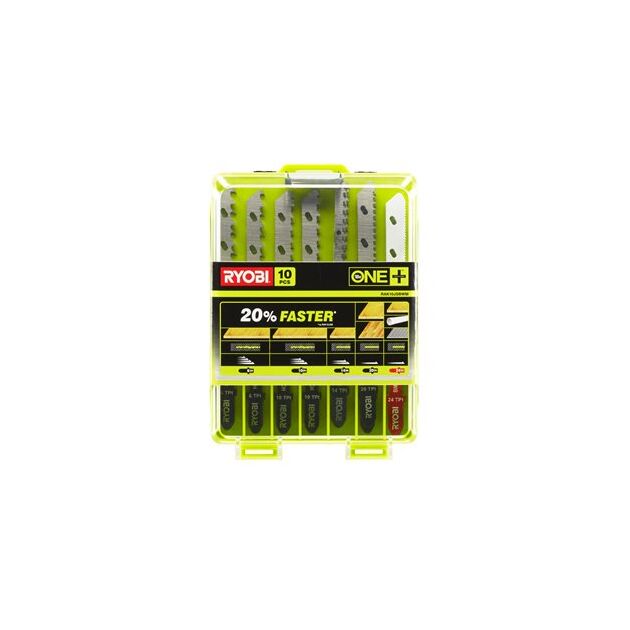 Ryobi Пилочки для лобзика Ryobi RAK10JSBWM 5132002811, набір 10 шт, для дерева та металу, фото , изображение 2 | SNABZHENIE.com.ua