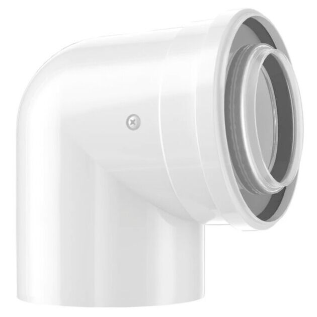 Відведення коаксіальне Bosch FC-CE60-87 на 87° для конденсаційних котлів, діаметр 60/100 мм, фото , изображение 2 | SNABZHENIE.com.ua
