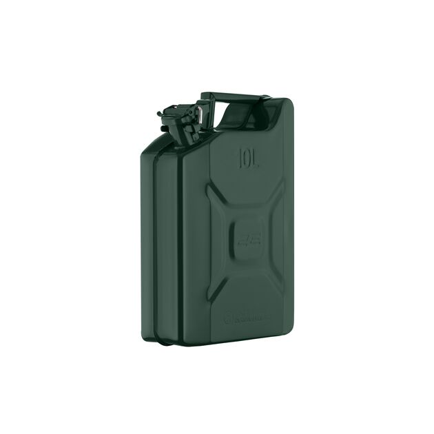 2E Каністра для палива JCM10V вертикальна, 10 л, метал, 0.6 мм, зелений, 2.3 кг, фото , изображение 2 | SNABZHENIE.com.ua