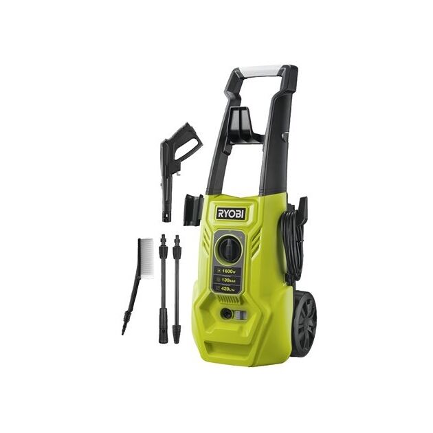 Ryobi Мінімийка високого тиску RY130PWA 1600Вт 130бар 420л/год шланг 5м 8.33кг, фото , зображення 2 | SNABZHENIE.com.ua