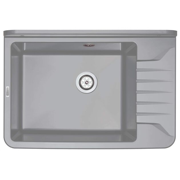 Мийка кухонна Deante Garden, полістирол, прямокут., без крила, 505х350х252мм, чаша - 1, до стіни, сірий, фото  | SNABZHENIE.com.ua