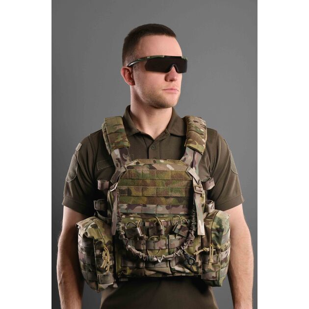 Плитоноска 2Е, Тип 1, з кишенями для бічного захисту і підсумками, Молле, камуфляж, фото , изображение 3 | SNABZHENIE.com.ua