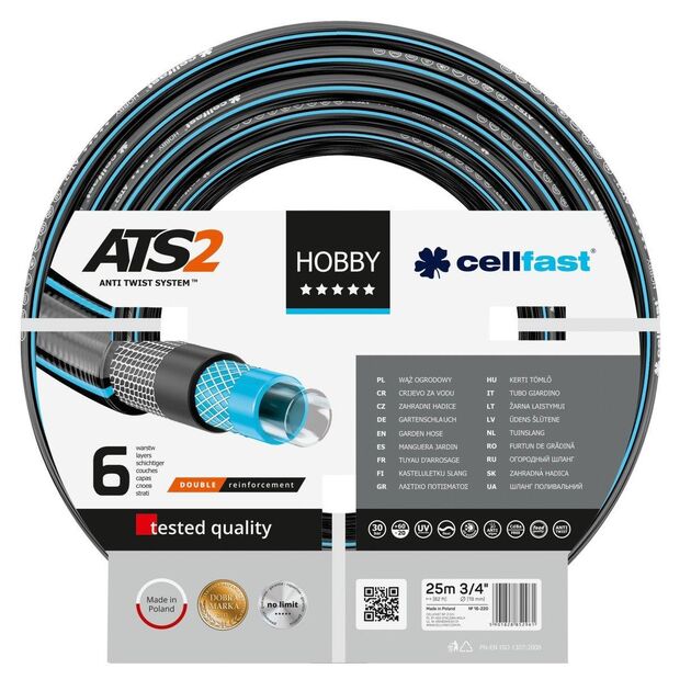 Садовый шланг HOBBY ATS2 3/4'' 25 м CELLFAST (16-220), фото , изображение 2 | SNABZHENIE.com.ua