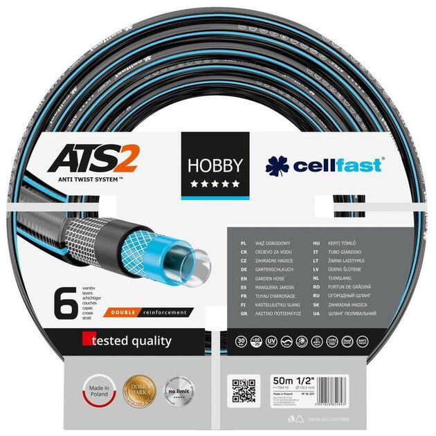 Садовий шланг HOBBY ATS2 1/2'' 50 м CELLFAST (16-201), фото , зображення 2 | SNABZHENIE.com.ua