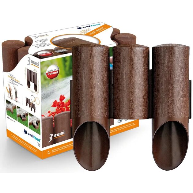 Огородная палисада 3 MAXI, коричневая, 2,1 м, CELLFAST (34-011), фото , изображение 2 | SNABZHENIE.com.ua