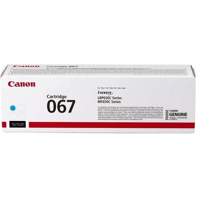 Картридж Canon 067H MF651Cw/MF655Cdw/MF657Cdw/LBP631Cw/LBP633Cdw Cyan (2350 стор.), фото , зображення 2 | SNABZHENIE.com.ua