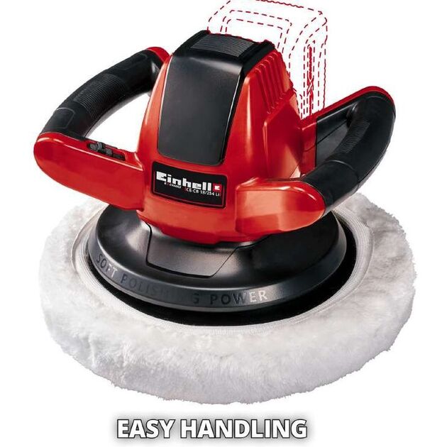 Einhell Шліфмашина полірувальна CE-CB 18/254 Li - Solo, PXC акум, d254 мм, 18В (без АКБ і ЗП), фото , изображение 3 | SNABZHENIE.com.ua