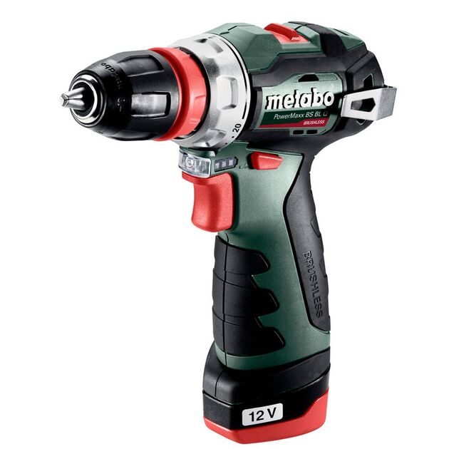 Metabo Шурпокрут-дриль POWERMAXX BS BL Q, акумуляторний, 2*12В, 2 Аг, кейс, 0.8кг, фото  | SNABZHENIE.com.ua