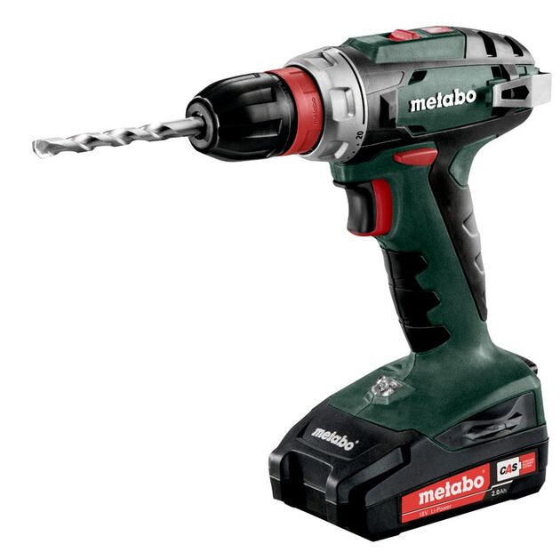 Metabo Шурпокрут-дриль BS 18 QUICK, акумуляторний, 2*18В, 2 Аг, 1.4кг, фото , зображення 2 | SNABZHENIE.com.ua