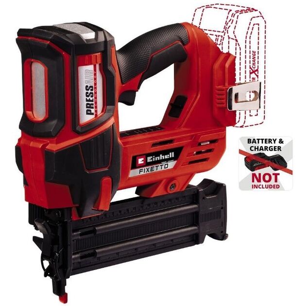 Einhell Степлер для цвяхів акумуляторний FIXETTO 18/50 N, PXC, 18В, 3.1кг (без АКБ і ЗП), фото , изображение 2 | SNABZHENIE.com.ua