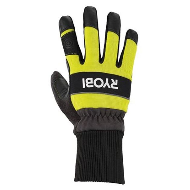 Ryobi Рукавички робочі RAC258XL, козяча шкіра, захист від порізів, р.XL, чорно-жовтий, фото , зображення 3 | SNABZHENIE.com.ua