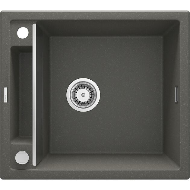 Мийка кухонна Deante Magnetic, граніт, квадрат, без крила, 560х500х219мм, чаша - 1, врізна, антрацит, фото  | SNABZHENIE.com.ua