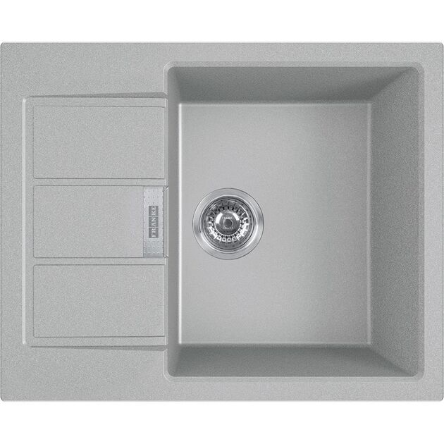 Кухонна мийка Franke Sirius 2.0, тектонайт, прямокутна, з крилом, 620х500х200, чаша-1, врізна, S2D 611-62, сірий, фото , зображення 2 | SNABZHENIE.com.ua