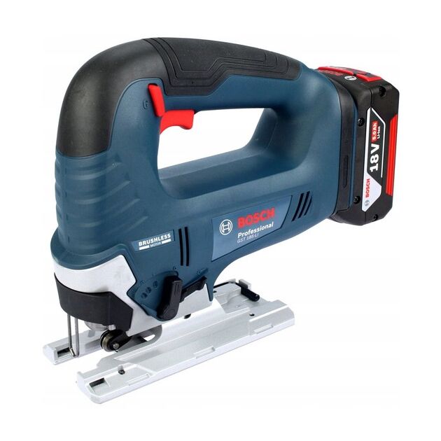 Bosch Лобзик GST 185-LI, акумуляторний 18В, Акб 4Аг, 0-3500 об/хв, хід 26мм, кейс, 2кг, фото , изображение 2 | SNABZHENIE.com.ua