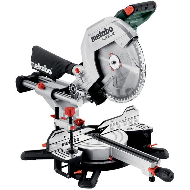 Metabo Пила торцювальна KGS 305 M з протяжкою, 1600Вт, диск 305мм, пропил 110/67мм, 18.6кг, фото  | SNABZHENIE.com.ua