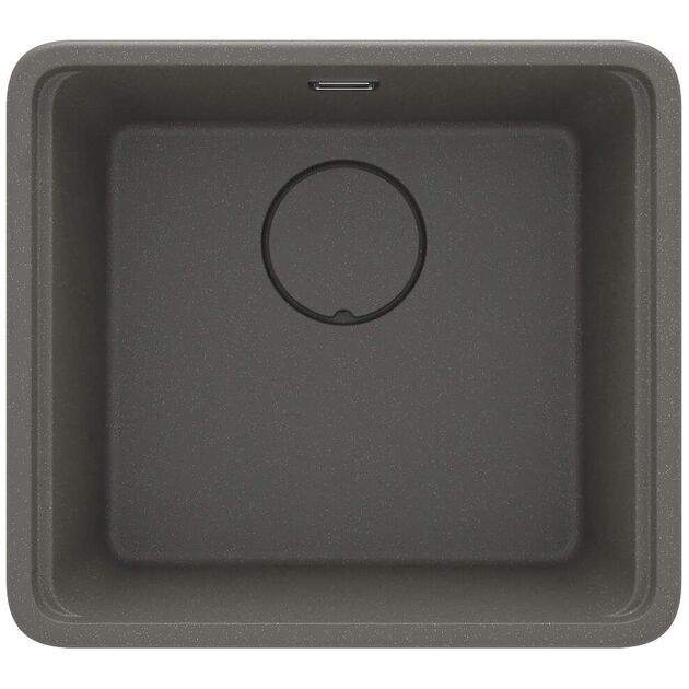 Мийка кухонна Deante Momi, граніт, квадрат, без крила, 500х440х230мм, чаша - 1, універсальна, антрацит + кухонна дошка, фото , изображение 2 | SNABZHENIE.com.ua