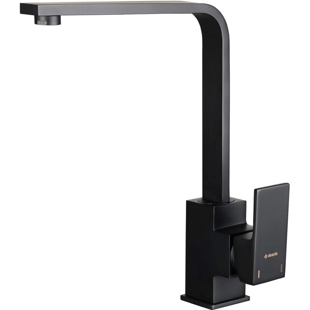 Змішувач для кухні Deante Anemon, довж.виливу - 207мм, поворотний, 1важіль, чорний, фото  | SNABZHENIE.com.ua
