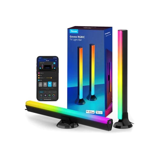 Govee Набір підсвічування H6046 Flow Plus Light Bars, RGBIC, WI-FI/Bluetooth, чорний, фото , зображення 3 | SNABZHENIE.com.ua