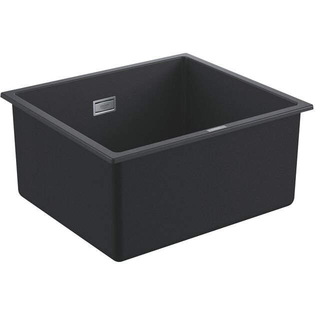 Мийка кухонна Grohe K700U, граніт, прямокут., без крила, 457x406x203мм, чаша - 1, врізна/під стільницю, чорний граніт, фото  | SNABZHENIE.com.ua