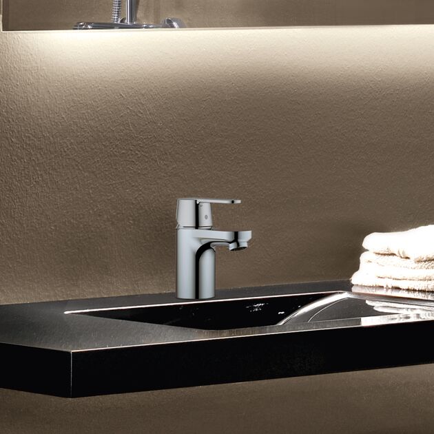 Змішувач для раковини Grohe Get M  довж. виливу - 122мм, неповоротний, 1 важіль, хром, фото , изображение 3 | SNABZHENIE.com.ua