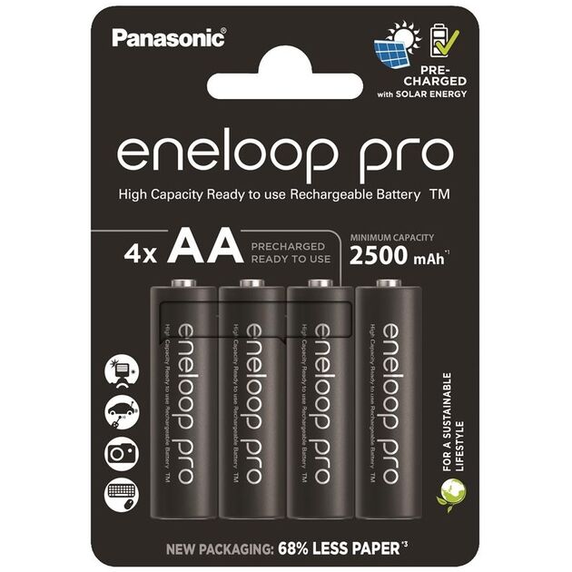 Акумулятор Panasonic Eneloop NI-MH  Pro AA 2500 мАг, 4 шт., фото , зображення 2 | SNABZHENIE.com.ua