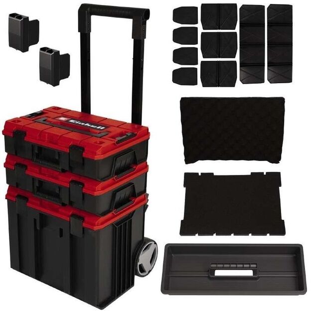 Einhell Модульна система для інструменту E-Case Tower, на коліщатках, 3 ящики модуля, 64.5х48х42.5см, фото , изображение 2 | SNABZHENIE.com.ua