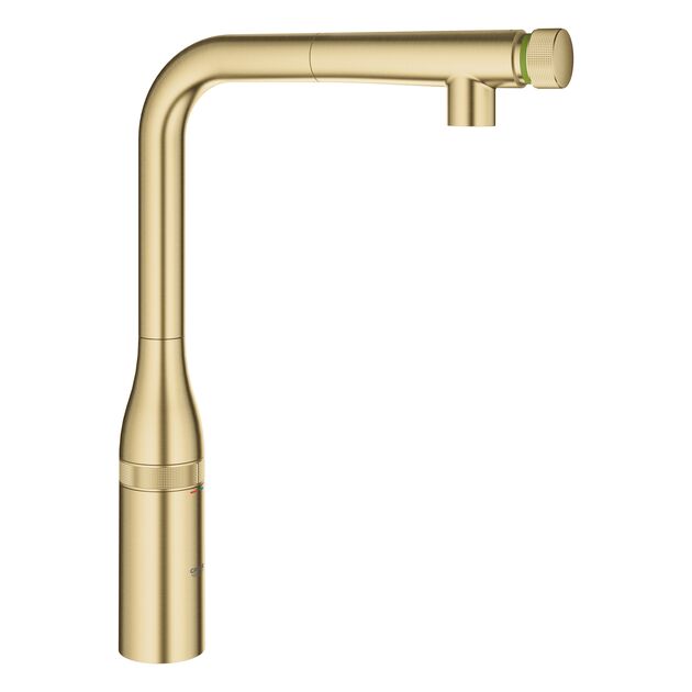 Змішувач для кухні Grohe Accent Smart Control, довж.виливу - 199мм, поворотний/витяжний, вентиль/кнопка, матовий прохолодний схід сонця, фото , зображення 3 | SNABZHENIE.com.ua