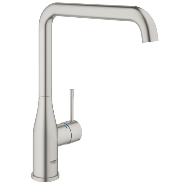 Змішувач для кухні Grohe Accent, довж.виливу - 220мм, поворотний, 1важіль, супер сталь, фото , изображение 2 | SNABZHENIE.com.ua