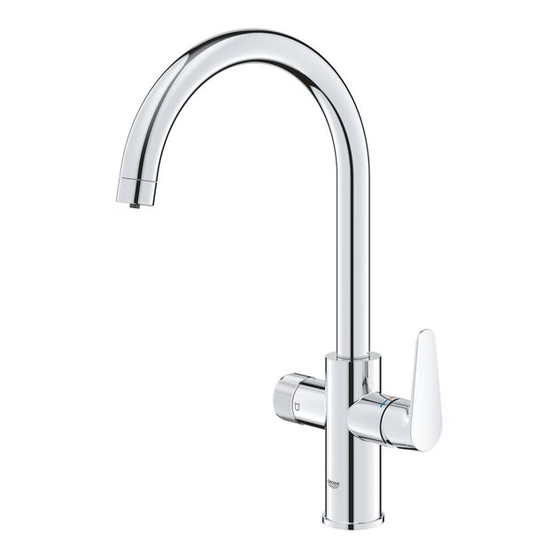 Змішувач для кухні Grohe Start Curve, довж.виливу - 223мм, поворотний, 1+1фільтр, хром, фото , изображение 3 | SNABZHENIE.com.ua