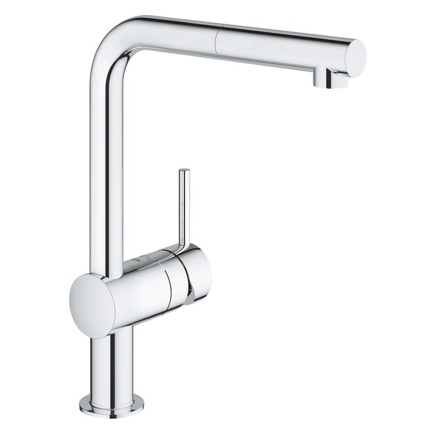 Змішувач для кухні Grohe Vento, довж.виливу - 223мм, поворотний/витяжний, 1важіль, хром, фото , зображення 2 | SNABZHENIE.com.ua