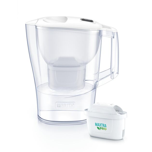 Фільтр-глечик Brita Aluna Memo MXPro 2.4л (1.4л очищеної води) з фільтр-картриджем, білий, фото , изображение 2 | SNABZHENIE.com.ua